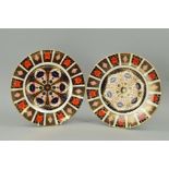 TWO ROYAL CROWN DERBY IMARI PLATES, '1128' pattern, diameters approximately 27cm (2)