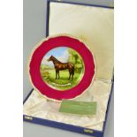 A BOXED SPODE LIMITED EDITION CABINET PLATE, 'Brigadier Gerard' Winner of seventeen races from