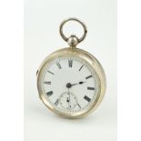 A SILVER POCKET WATCH, Chester 1896, approximate weight 135.5 grams