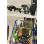A BOXED PRE OWNED XBOX 360 ELITE GAMING COMPUTER WITH GAMES AND CONTROLLERS ETC