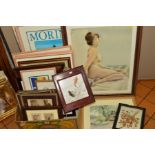 PICTURES AND PRINTS ETC, to include two signed Edith Le Breton framed prints, size approximately