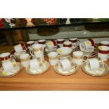 WEDGWOOD 'MARGUERITE' PART COFFEE SET, to include cream jug, sugar bowl, seven coffee cans (one
