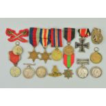 A PLASTIC BOX CONTAINING A NUMBER OF BRITISH AND GERMAN MEDALS, as follows, 1939-45, France and