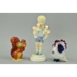 A ROYAL WORCESTER FIGURE, 'Monday's Child is Fair of Face' (boy), a USSR Turkey, height 9cm and a