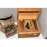 A CASED SET OF C.V. SALVO, LONDON E.C.1 WATCHMAKERS TOOLS, appears to be one piece missing, in a
