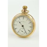 A GOLD PLATED POCKET WATCH, Waltham Watch Company