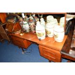 A G-PLAN FRESCO TEAK DRESSING TABLE, with rectangular mirror and four drawers, width 153cm (losses)