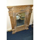 A MODERN PAINTED OVERMANTEL MIRROR