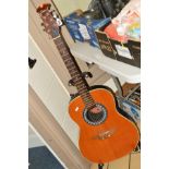 AN ENCORE BOWL BACK ACCOUSTIC GUITAR