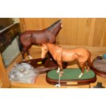 TWO BOXED ROYAL DOULTON HORSES, 'Mr Frisk' DA190 and 'Nijinsky' DA16 (head broken and off plinth),
