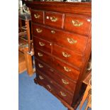 A TALL THOMASVILLE REPRODUCTION MAHOGANY CHEST OF SIX LONG GRADUATED DRAWERS, width 109cm x depth