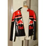 AN ATTRACTION LEATHER 'RED BULL' JACKET, size XXL