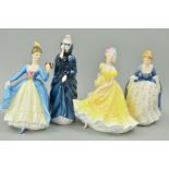 FOUR ROYAL DOULTON FIGURES, 'Masque' HN2554, 'Leading Lady' HN2269, 'Alison' HN2336 and 'Ninette'