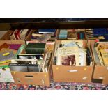 EIGHT BOXES OF BOOKS, on various subjects, fiction etc
