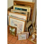A QUANTITY OF PICTURES AND PRINTS ETC, to include landscape oil and water colours by various