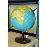 A MODERN TERRESTRIAL GLOBE MOUNTED ONTO A PLASTIC BASE, edition date 2002