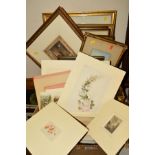 TWO BOXES OF WATERCOLOURS, etc, mainly late 19th/early 20th Century, subjects including