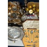 A CASED WALKER & HALL PLATED SERVING SET, including nutcrackers and grape scissors, together with