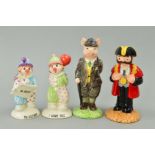 FOUR BESWICK CHARACTER FIGURES, to include 'The Mayor' TR2 limited edition 17/2500 (Trumpton