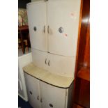 A SHEFCO CREAM PAINTED SIX DOOR LARDER CUPBOARD, width 85cm x depth 53cm x height 182cm