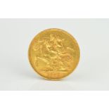 A FULL GOLD SOVEREIGN, Edward VII 1907, Melbourne Mint