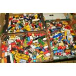 A QUANTITY OF UNBOXED AND ASSORTED PLAYWORN DIECAST VEHICLES, to include Dinky Toys Reconnaissance