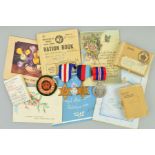 A BOXED GROUP OF WWII MEDALS, attributed to a member of the R.A.F. (D. T. Halward), together with