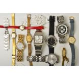 A COLLECTION OF ELEVEN WRISTWATCHES, including three Accurist watches, a Seiko Quartz and a