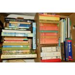 TWO BOXES OF BOOKS, relating to British topography and travel, etc