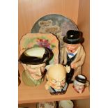 ROYAL DOULTON TOBY JUG AND A CHARACTER JUG, 'Winston Churchill', D6171 and 'Monty' D6202, together