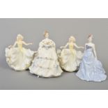 THREE ROYAL DOULTON FIGURES, limited edition 'Shall I Compare Thee' HN3999, No.1470/12500 and two '