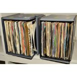 TWO CASES OF OVER 140 SINGLES, by artists such as The Beatles, The Beach Boys, Amen Corner, etc