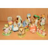 ELEVEN BESWICK BEATRIX POTTER FIGURES, 'Sir Isaac Newton' and 'Mr Jeremy Fisher' (both Bp3a), 'Goody