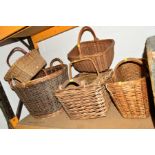 A QUANTITY OF WICKER BASKETS (7)