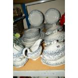 GEORGE JONES & SONS 'GERTRUDE' DINNERWARES, to include two tureens and covers, two sauce tureens,