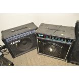 A LANEY GC80 GUITAR 1 X 12 COMBO AMPLIFIER, (working but in need of servicing) and a Realistic X-