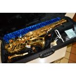 A CASED JUPITER SAXOPHONE, No.JTS-587-585, F77774