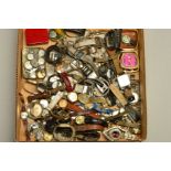A BOX OF WATCHES, to include mainly gents wristwatches, names include Sekonda, Wilman, Buler