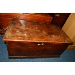 A GEORGIAN ELM BLANKET CHEST, width 89cm