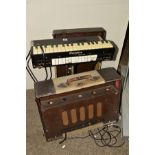 A VINTAGE SELMAR CLAVIOLINE CONCERT KEYBOARD, in carrying case, stand and speaker (in need of