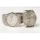TWO GENT'S WATCHES, to include a stainless steel Seiko day date quartz movement fitted to the
