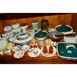 A QUANTITY OF CERAMIC KITCHEN ITEMS, to include Shelley Jelly mould, T.G.Green 'Fleur' tureens,