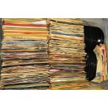A TRAY OF OVER 300 SINGLES, including artists such as The Rolling Stones, Amen Corner, Elvis