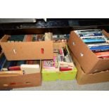 SEVEN BOXES OF BOOKS ETC, to include Readers Digest condensed novels, military history,