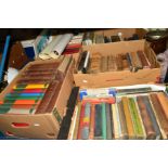 FIVE BOXES OF BOOKS, ROLLED PRINTS ETC, to include Railways, ships, Shakespeare etc