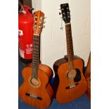 A JEDSON ACOUSTIC GUITAR, together with a Resonata classical guitar (2)