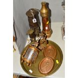 AN ECCLES PROJECTOR LAMP & LIGHTING CO LTD MINERS LAMP, together with a smaller version (Littleton