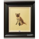 KURT MEYER EBERHARDT (GERMAN 1895-1977), 'Fox Cub', an aquatint etching, signed in pencil, framed