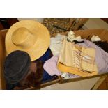 VARIOUS BLOUSES, GLOVES, HATS, SCARVES ETC, to include an Ellis Son & Paromole Ltd etc