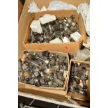 A TRAY OF VINTAGE VACUUM TUBES (THERMIONIC VALVES), these include mostly Mullard & Pinnacle